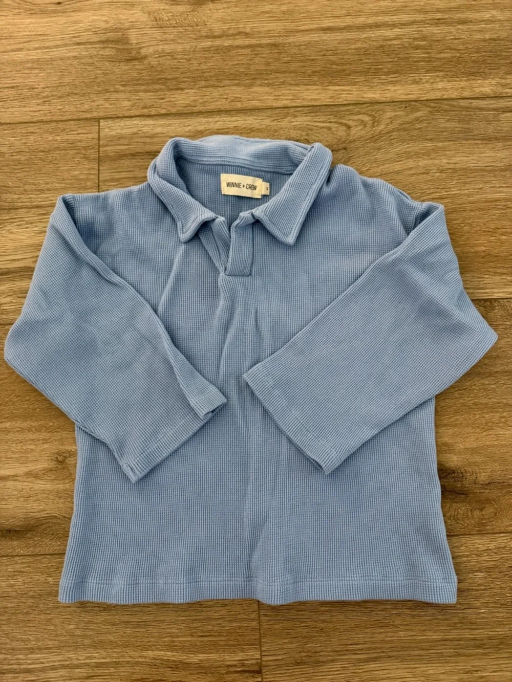 NWOT Winnie + Crew Emerson Waffle Set in Blue - 4T